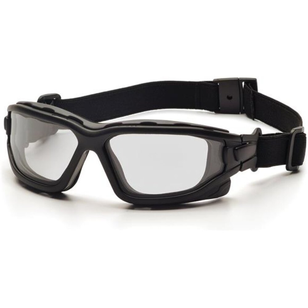 PYRAMEX I-Force Sporty Dual Pane Anti-Fog Goggle, Black Frame/Clear Anti-Fog